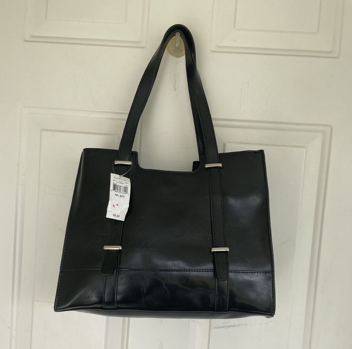 Van Heusen Handbag Black Minimalist Bag Purse