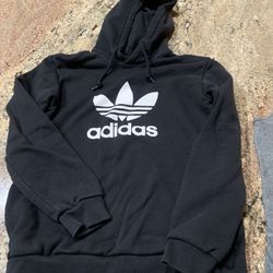 Like New Adidas black trefoil Hoodie Sweatshirt adult small $30