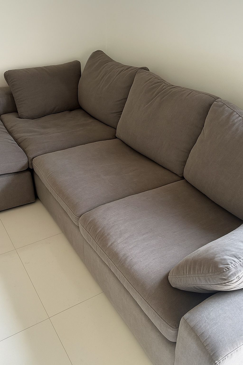 Grey Sleek Milo Modular Sectional Couch