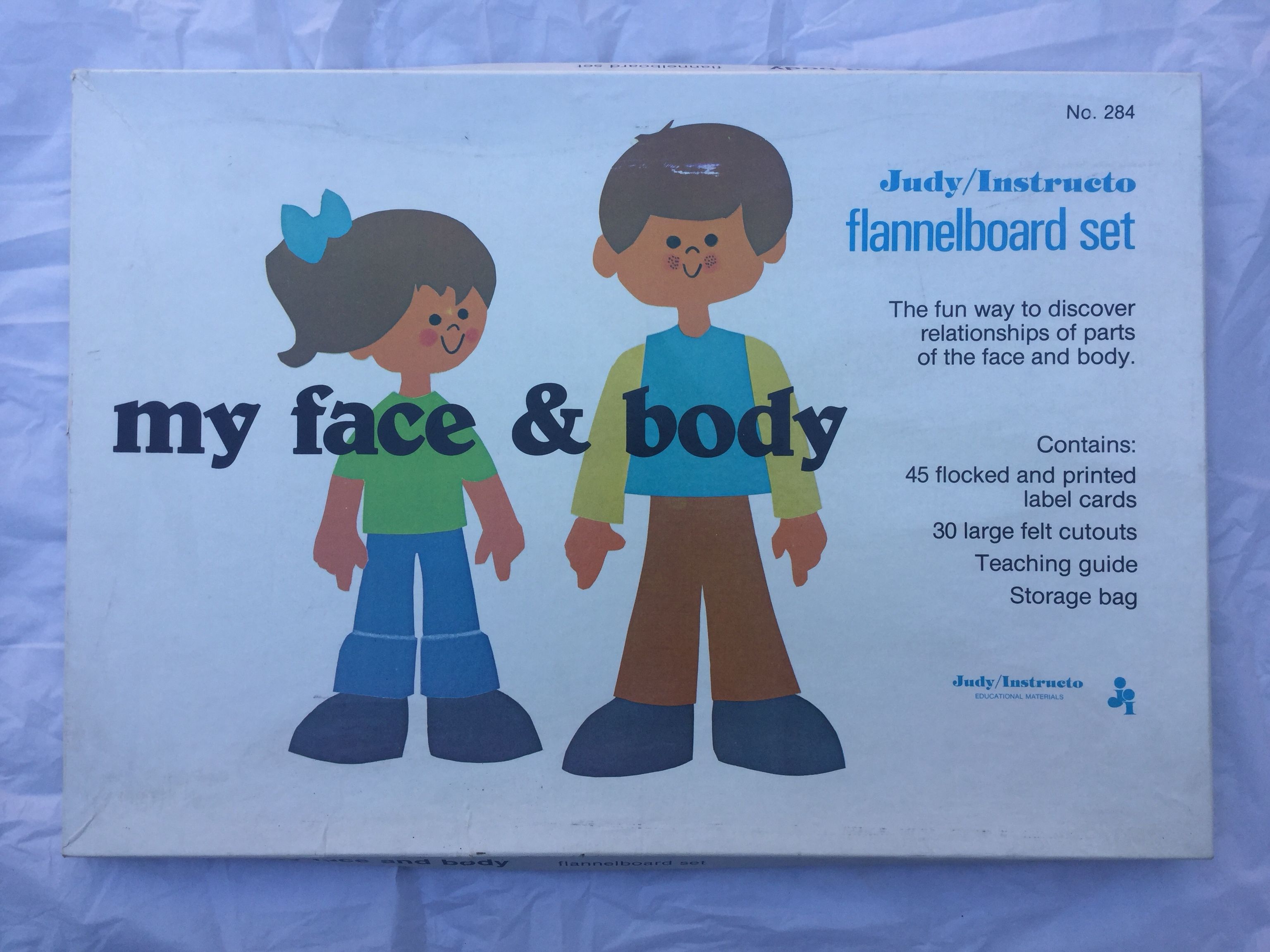 Vintage Judy Instructo Flannel Board Set Number 284 My Face And Body