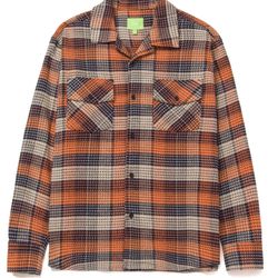 HUF Worldwide Men’s Smash Flannel Overshirt Brand New DS