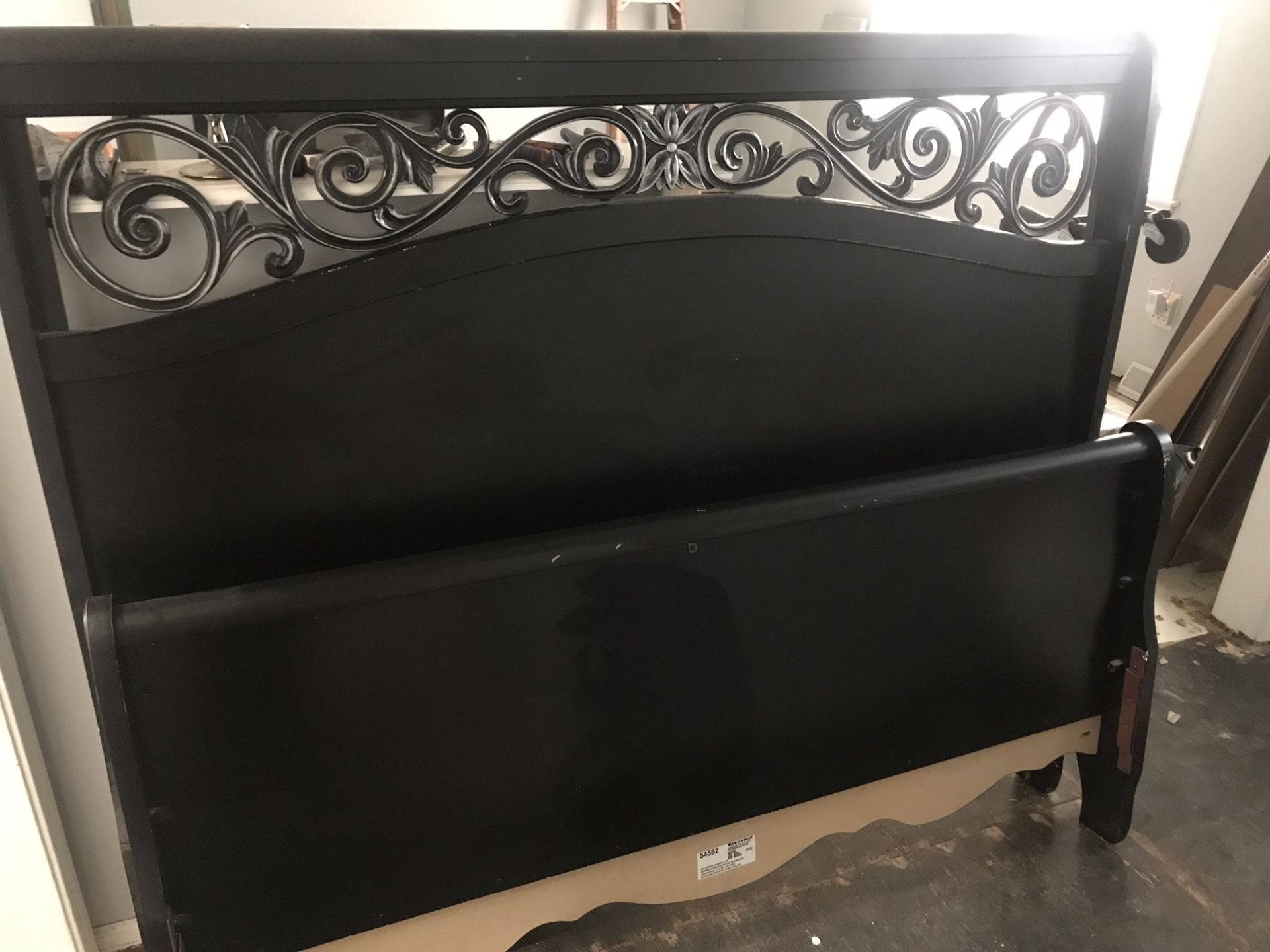 Queen bed frame and night stand