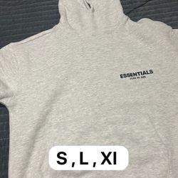 Light grey essentials hoodie