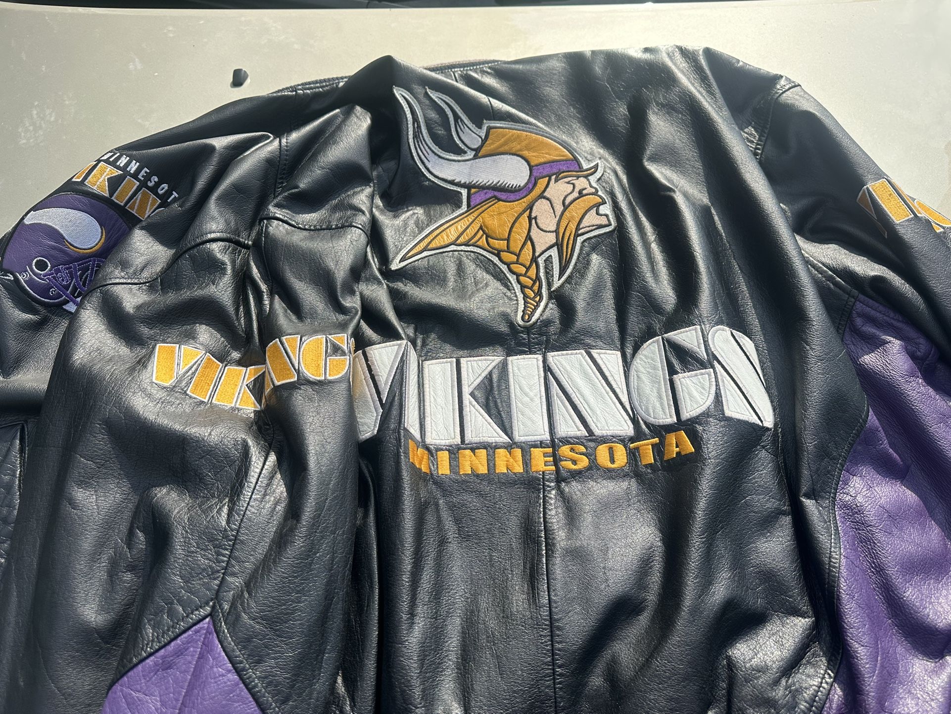 Minnesota Vikings Vintage Carl Banks Leather Jacket