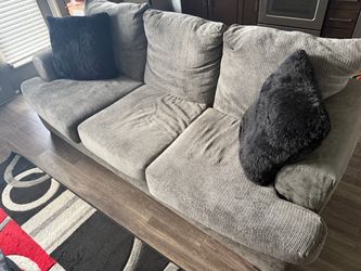 Gray Fabric 3-Seat Sofa