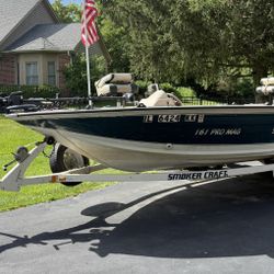 16’ Smoker Craft Deep V With Trailer