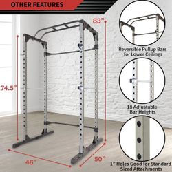 Fitness Reality Squat Rack Plus Barbells & Weights