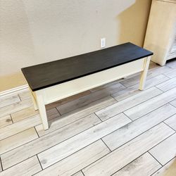 TWO TONE COUNTER STORAGE BENCH W/GREY TOP