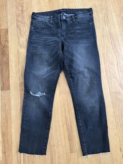 Gray cropped jeans size 28”