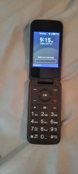 Black Flip Phone with Numeric Keypad