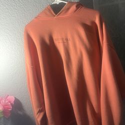 Relaxed Coral Essential Hoodie 