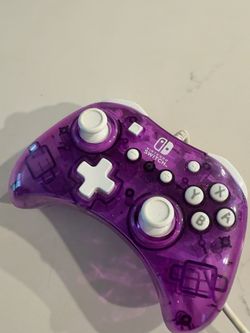 Nintendo Switch Wired Controller Purple Transparent