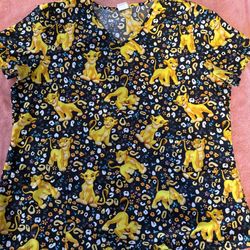 Disney Scrub Top Size XL