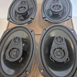 POWERBASS 2 PAIRS 6×9 3 WAY 210 WATTS CAR SPEAKER