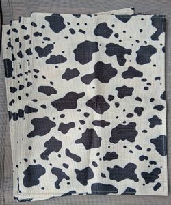 Holstein cow 4 piece placemat set easy clean woven