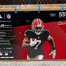 TWO NEW 55” TCL Q Class Smart TVs | Broken Screens | For Parts Only