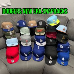 MLB New Era Los Angeles Dodgers Blue, Black, Red, Olive Green, Mint, Maroon, Grey, Sky Blue And Brown 9fifty SnapBack Hats 