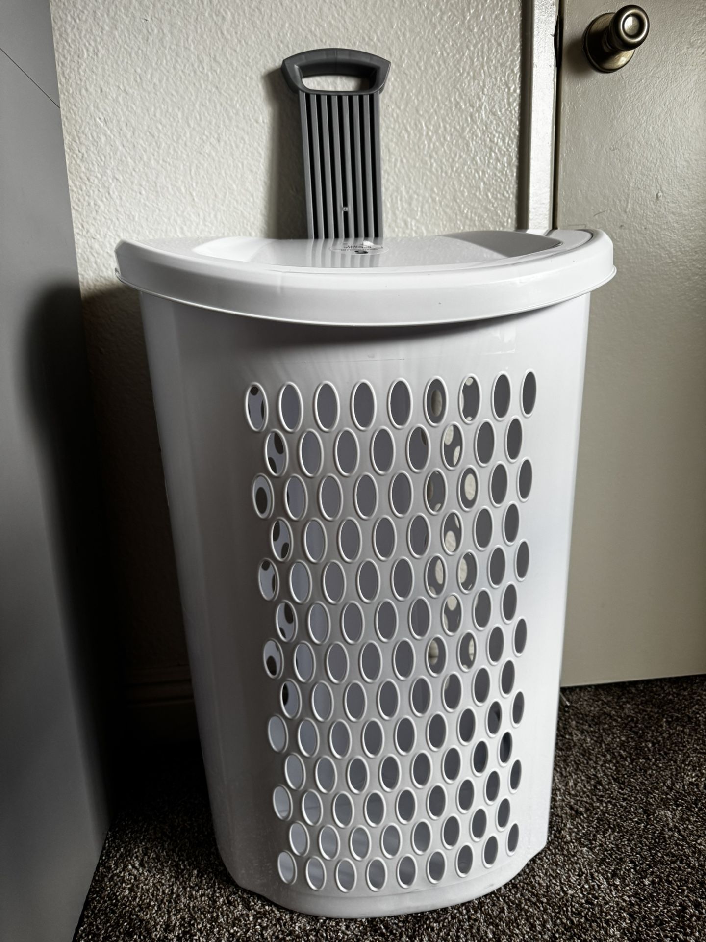 Laundry Basket With Lid And Wheels Used For 2 Months In Good Condition 