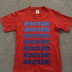 BBC Red Crimson Ice Cream University Blue T-Shirt Mens Size Billionaire Boys