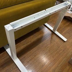 Standing Desk Legs (white, manual crank, desktop not included)