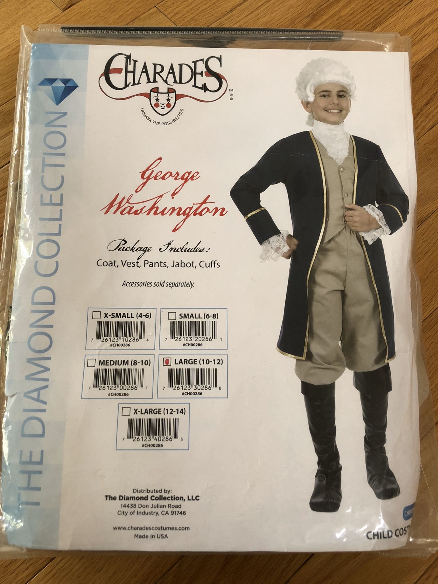 GEORGE WASHINGTON childs Costume by Charades