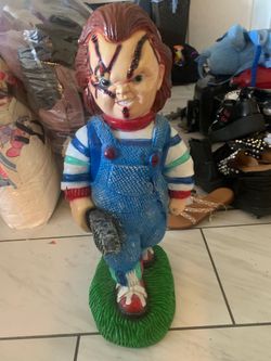 HSN Chucky Horror Garden Statue Figure Child’s Play Resin Yard Decor 24” Halloween