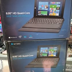 9" Screen Windows Tablet By Ematic With Keyboard Case Like Notebook.  Brand New 