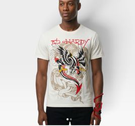 NEW Ed Hardy Graphic t-shirt Men’s Large Black Panther Snake Design NWT