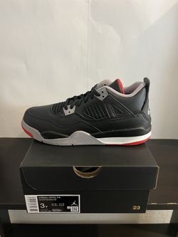 DS Jordan 4 Bred Reimaged 4s Preschool Sz3Y