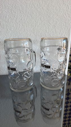 Vintage Gordon Biersch beer mugs memorabilia Festbier Dimpled Steins get ready for Oktoberfest