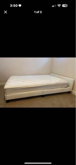 FULL WHITE BED FRAME