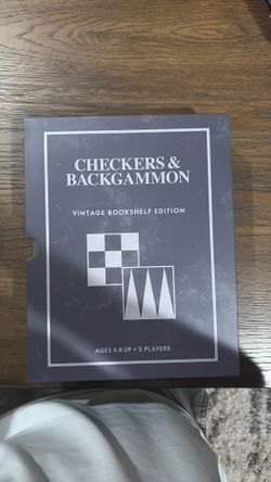 Checkers & Backgammon Vintage Bookshelf Edition