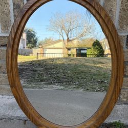 Antique Oval Framed Mirror
