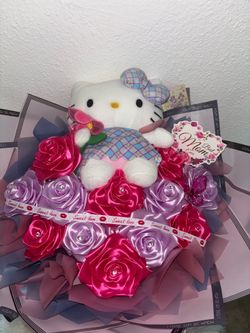 Hello kitty plush Roses bouquet mothers gift