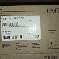 EMTEK Keyed Entry Hercules Lever, Modern Rectangular Rosette, LEFT HAND, US1S