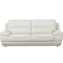 American Eagle Furniture EK018 White Color with Italian Leather Sofa And Loveseat