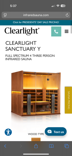 Clearlight sanctuary Y infrared sauna