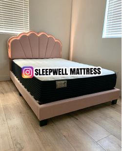 Full bed frame with mattress