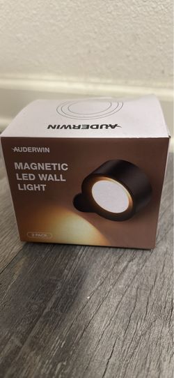 2-Pack Rechargeable LED Wall Sconces – Black