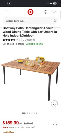 Outdoor dining table new 70$