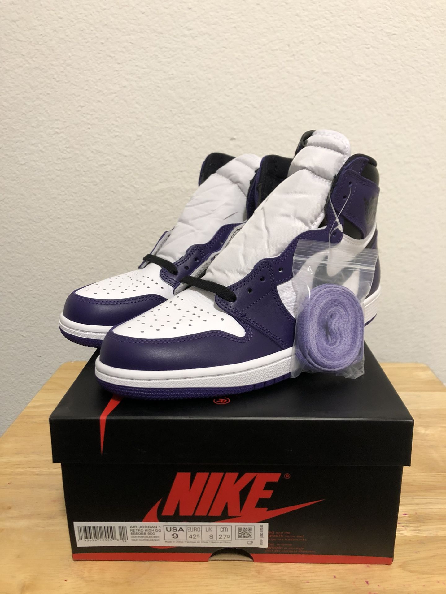DS Jordan 1 Court Purple size 9