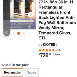 LED Bathroom MIRROR Antifog