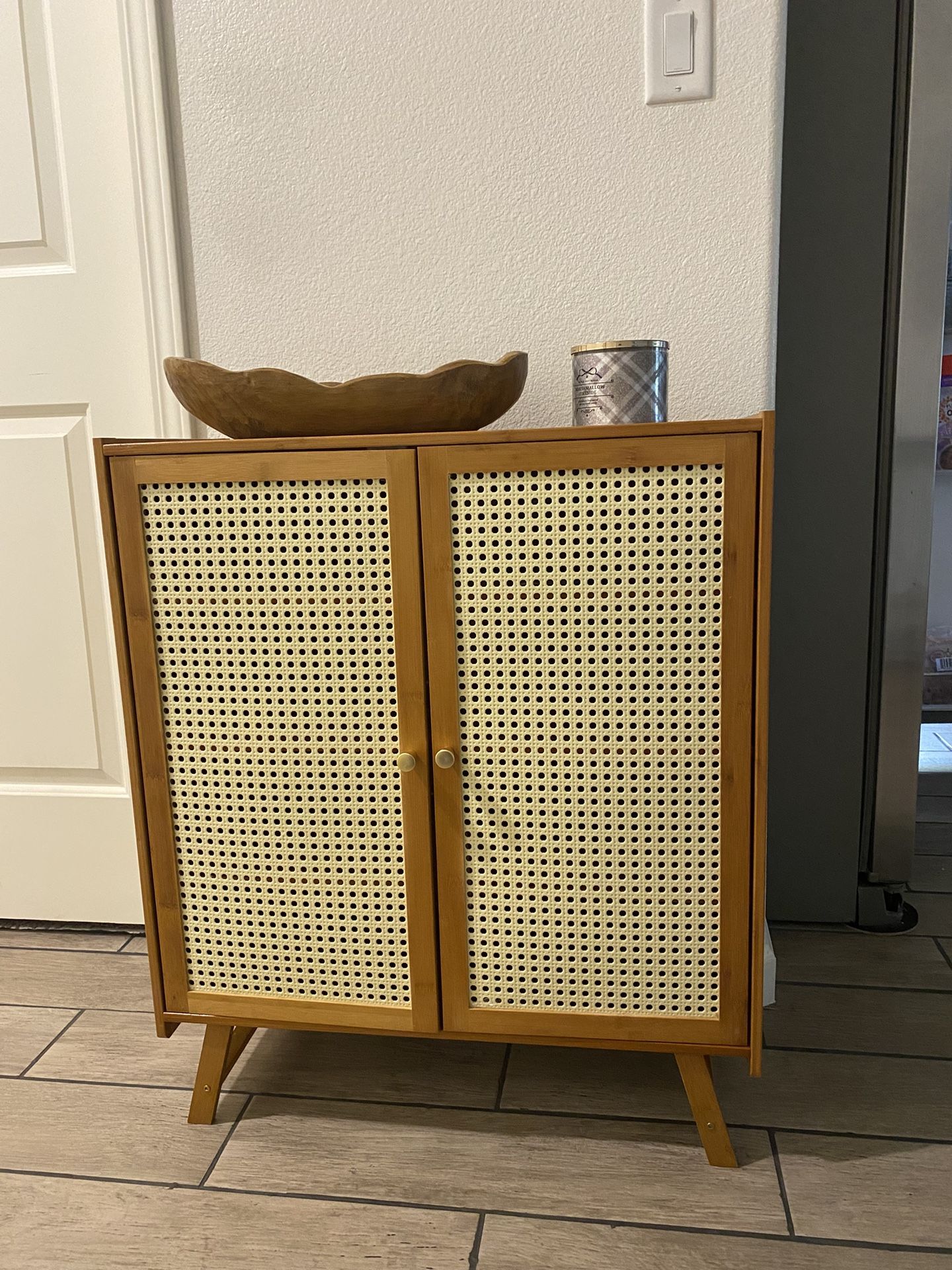 Rattan storage drawer