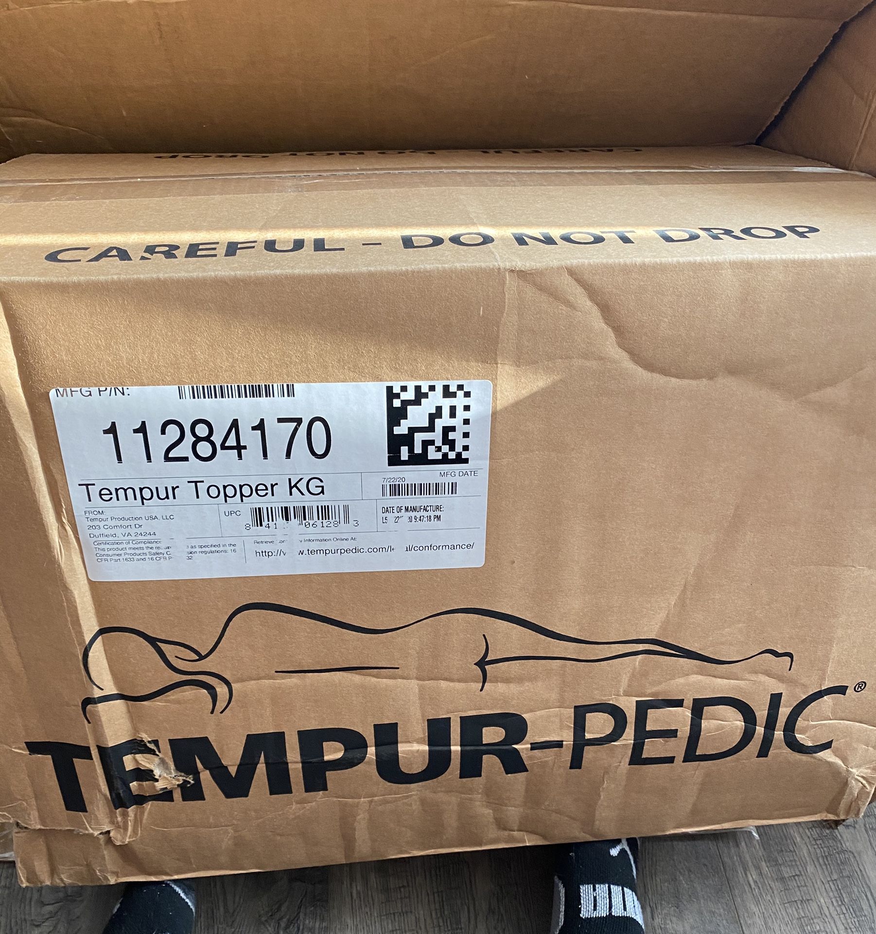 King size Tempur-Pedic topper