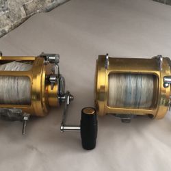 TWO Penn International 50SW TWO SPEED BIG GAME Fishing Reels-Both are backed with Spectra