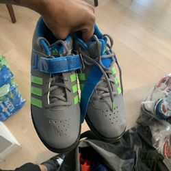 Adidas Powerlift 2.0 (M18769) Shoe Gray/Blue/Green Sz 7
