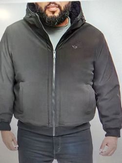 Dockers Mens Big and Tall Sherpa Lined Hooded Midweight Softshell Jacket Coat Size L  tall Color Black New