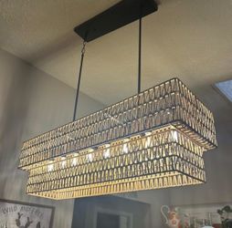Brand New boho Rattan Light chandelier