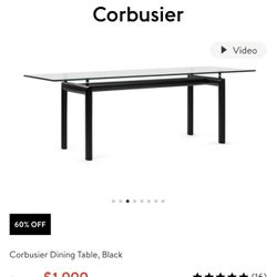 Corbusier Dining Table, Black (A Masterpiece of Modern Design)