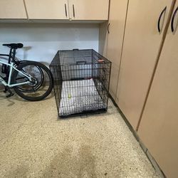 Large Dog Crate and bed